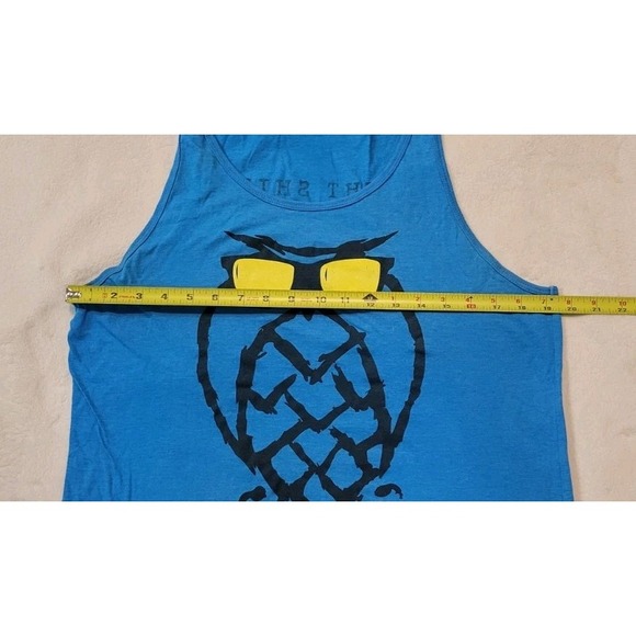 NIGHT SHIFT BREWING EVERETT, MA BLUE TANK TOP WITH OWL LOGO SIZE MEDIUM - Picture 5 of 6